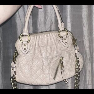Marc Jacobs Cecilia leather Cream gold Quilted Handbag bag